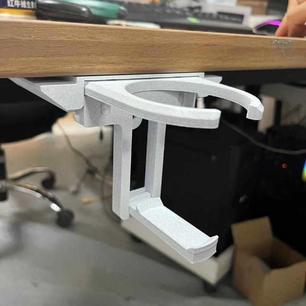 Foldable Under Table Cup Holder With Claws Type Extendable Beverage Holder
