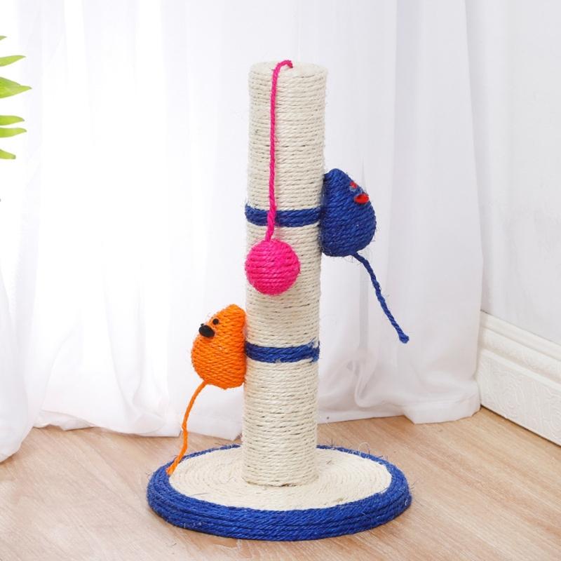 Cats Scratcher Post Toy Pet Sisal Rope Kitten Scratching Post Climbing Tree Scratching Tree Toy Cat Entertainment Toy