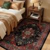Tappeto Bohémien Vintage con Stampa Floreale, Tappetino Antiscivolo Orientale Consumato Verde Beige per Soggiorno Camera da Letto Arredamento Casa Tappeto