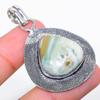 Imperial Jasper Gemstone Handmade 925 Sterling Silver Jewelry Pendant 2.01"
