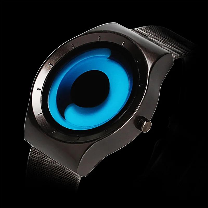 Neues Konzept Modeuhr für Herren Wasserdicht Sternenhimmel Wirbel Element Zifferblatt Sport Herrenuhren Business Quarz Armbanduhr Uhr