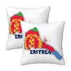 Vlag van Eritrea 2 Stuks Vierkante Kussensloop Kussenhoes Kussen Rits Decoratief Comfort Plaid Kussen Voor Huisbank