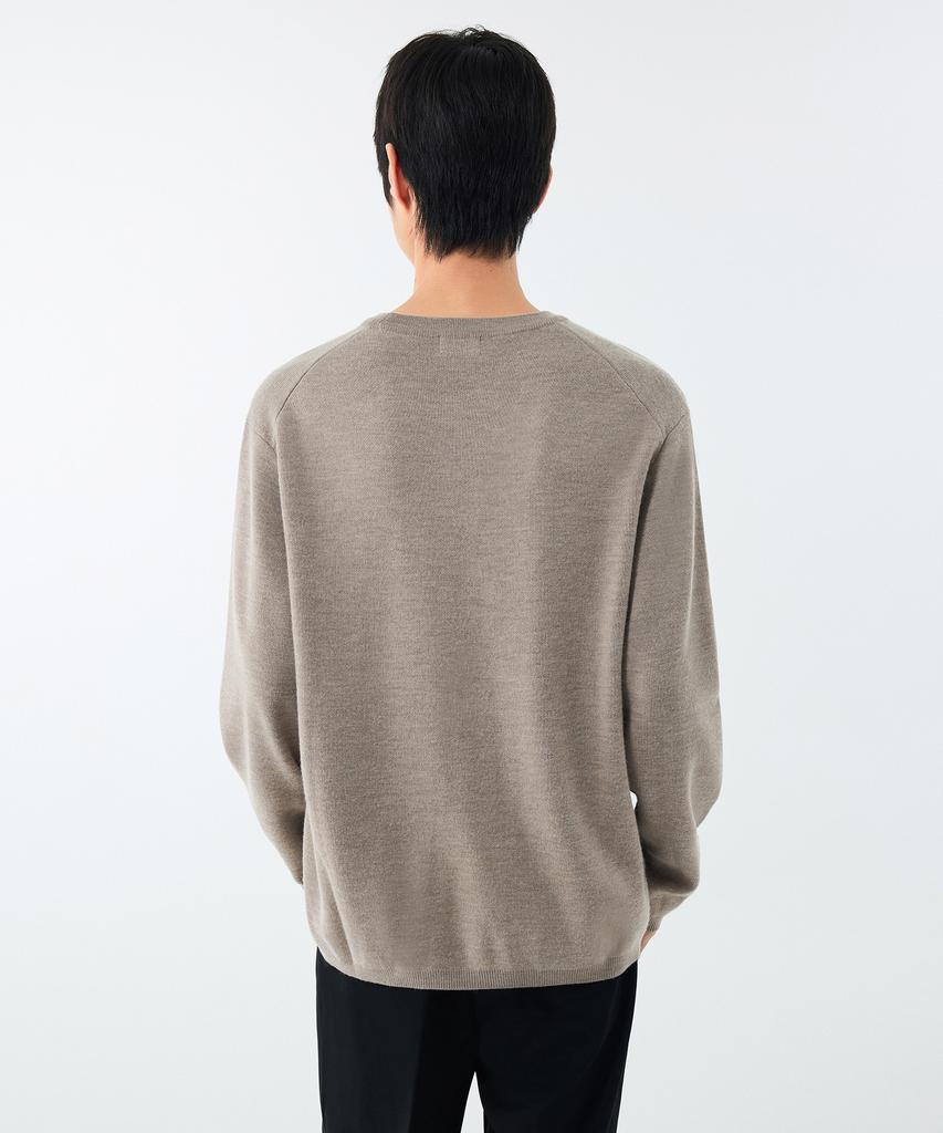 Musinsa Standard Minimal Crew Neck Knit [Heather Beige]