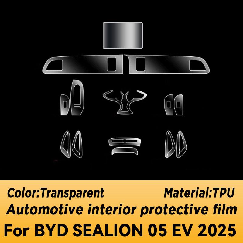 For BYD SEALION 05 EV 2025 Panel Dashboard Navigation Automotive Interior Protective Film TPU Anti-Scratch LHD