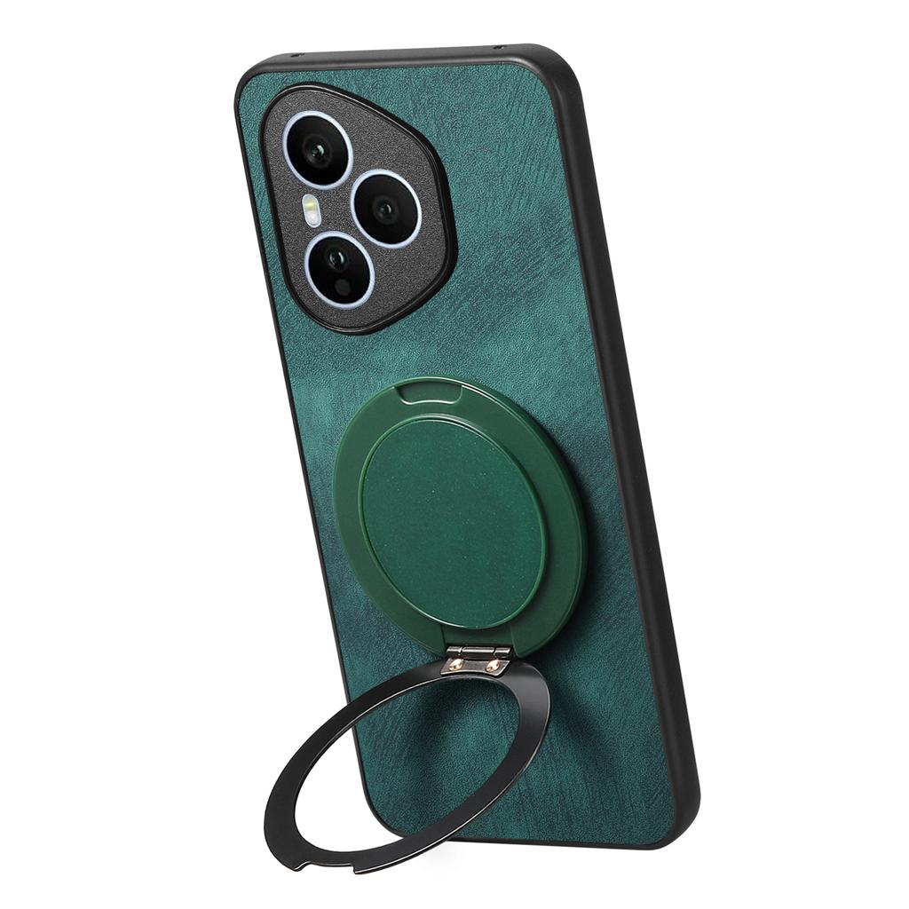 For Honor 400 Pro 5G (Global) Phone Case with Rotating Kickstand Stress Relief Retro Leather Back Cover