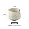 Retro Hand-Painted Ceramic Coffee Cup & Saucer Set with Latte Art Design