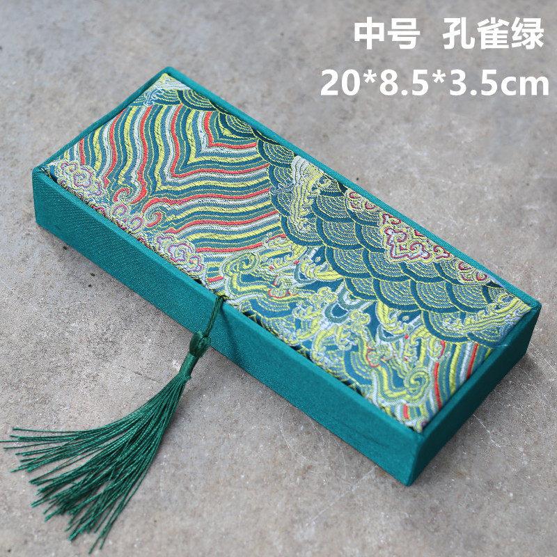 Chinese Style Rectangular Exquisite Tassel Brocade Box Gift Wrapping Available in Multiple Colors and Sizes Protect Your Jewelry