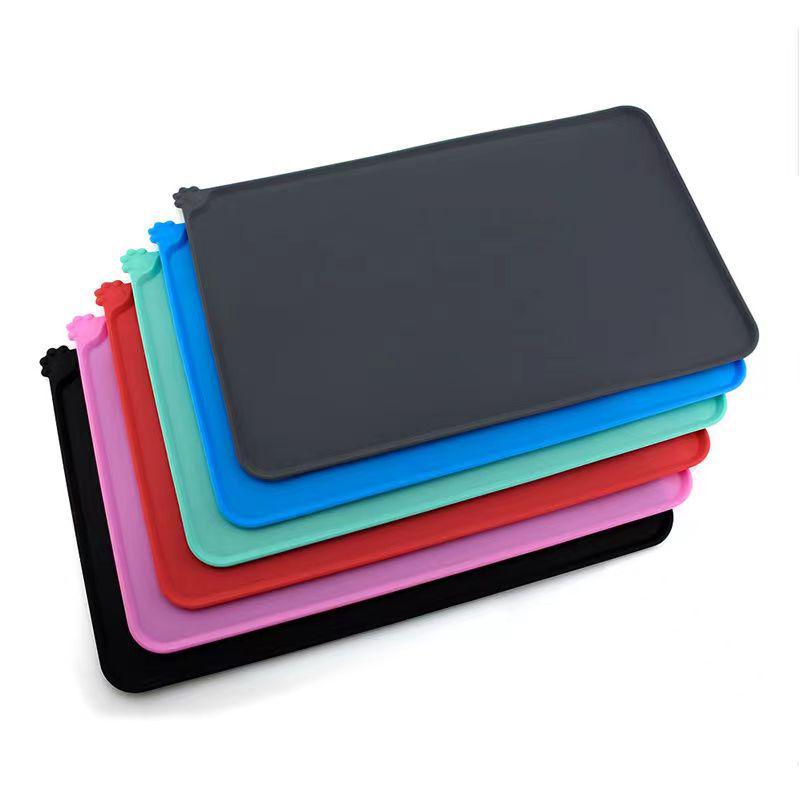 Large Silicone Pet Feeding Mat - Easy Clean, Non-Slip, Waterproof, Foldable for Cats & Dogs