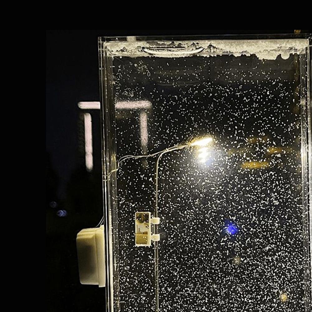 Snöscen Nattlampa Jul Snösimulering Hantverk Snöig Gata Nattlampa Dekor Konst Hantverk Natt Gata Skrivbordslampor