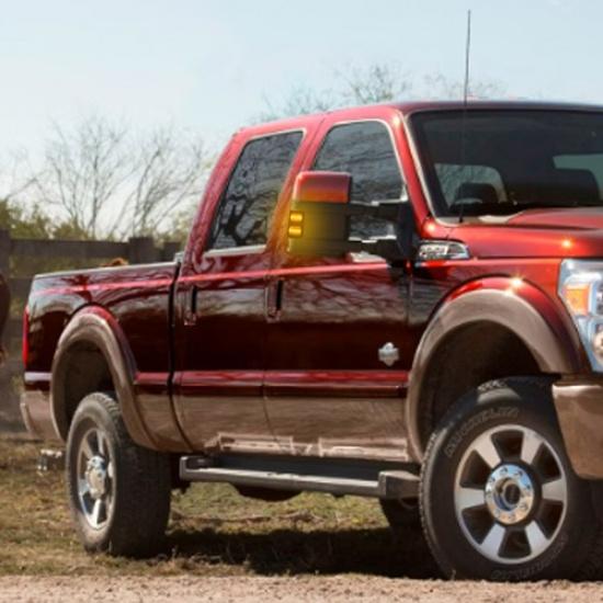 Smoked LED Side Tow Mirror Light Turn Signal For 08-16 Ford F250-F550 Super Duty