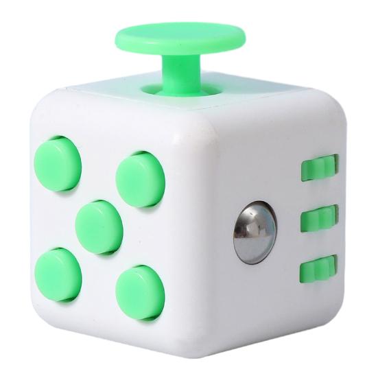 

Stress Relief Mini Cube Toy Portable Six-Sided Anxiety Relieving Cube Home Office Worker Silent Calming Cube Sensory