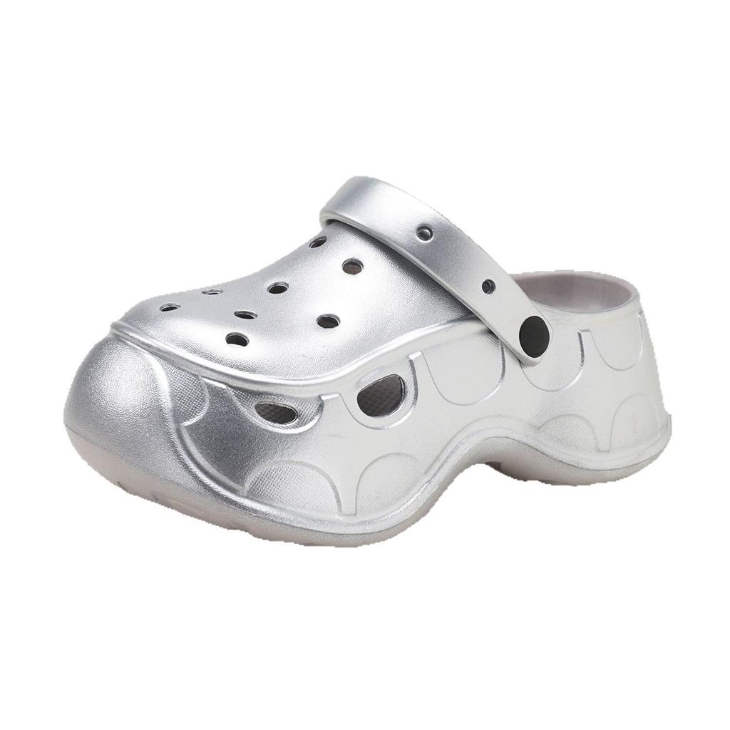 DIY hole shoes women's summer wear new heightening platform eva cool slippers women