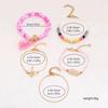 Trendy Pineapple Heart Tassel Layered Bracelet & Beaded Watch Accessories for Women