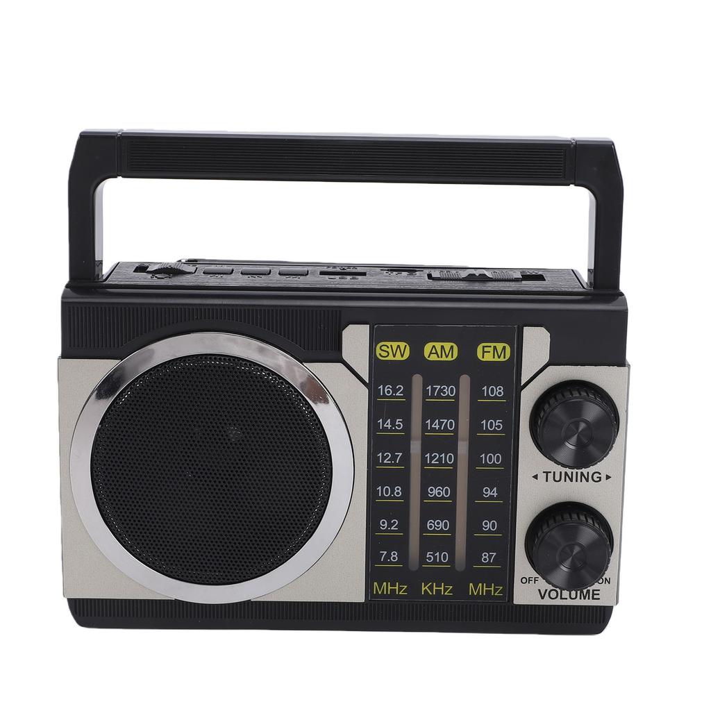 Retro Bluetooth Speaker AM FM SW Radio Vintage Wireless Speaker Rechargeable with Telescopic Antenna for Home Car