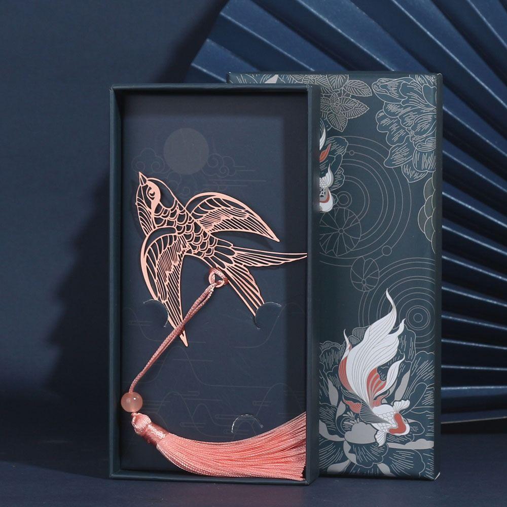 Metal Tassel Bookmark Hollow Book Page Marker Exquisite Book Page Pagination