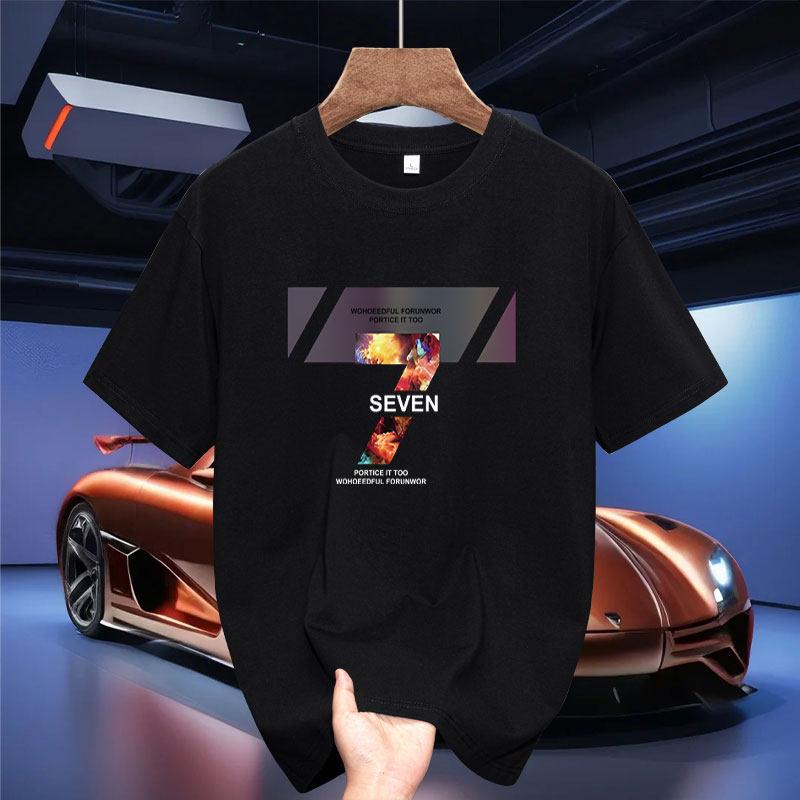 

Highend Luxury Casual Unisexs Shortsleeved Summer American Streetwear Pure Cotton Loosefitting Halfsleeve Shirt S
