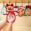 1PC Hanging Multi Element Christmas Creative Hand Towel Children Small Towel Thickened Coral Fleece Cute Embroidery Household