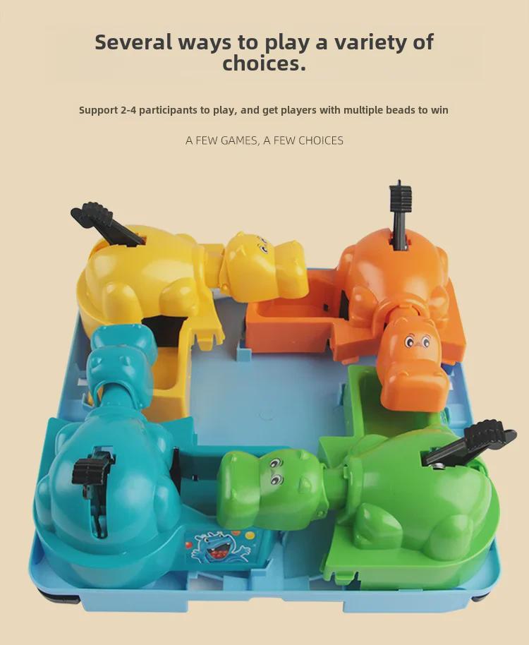 Cross-Border Hippo Bead Game: Interactive Hungry Hippo Educational Toy for Kids