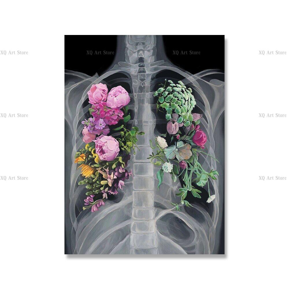 

Цветок Анатомия человека Художественный принт Сердце Мозг Почка Матка Грудь Печень Легкие Скелет Щитовидная железа Горло Холст Картины и гравюры 21x30cm No Framed
