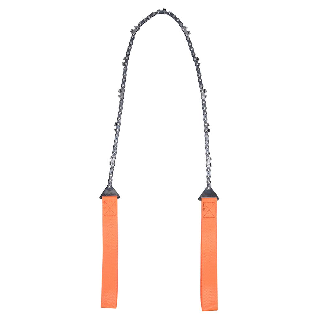 24 Zoll Outdoor Taschenkettensäge Survival Reißsäge Handsäge Kettenwerkzeug zum Holzschneiden Orange