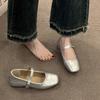 [Yushilai] Retro Gypsy Ballet Shoes Women's Summer New One-word Buckle Belt Shallow Mouth Mary Jane Shoes