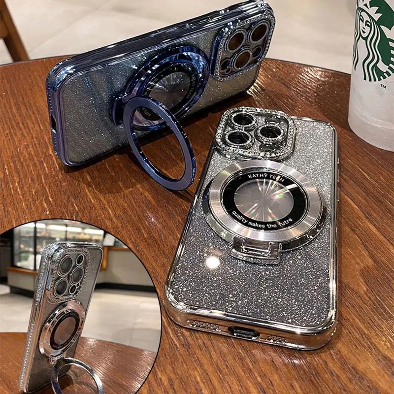 Luxury Magnetic Suction Stand Phone Case for Samsung Galaxy M55 M54 M53 M52 M51 M34 M33 A750 73 72 4G 5G 71 70 55 54 53 52 35 34