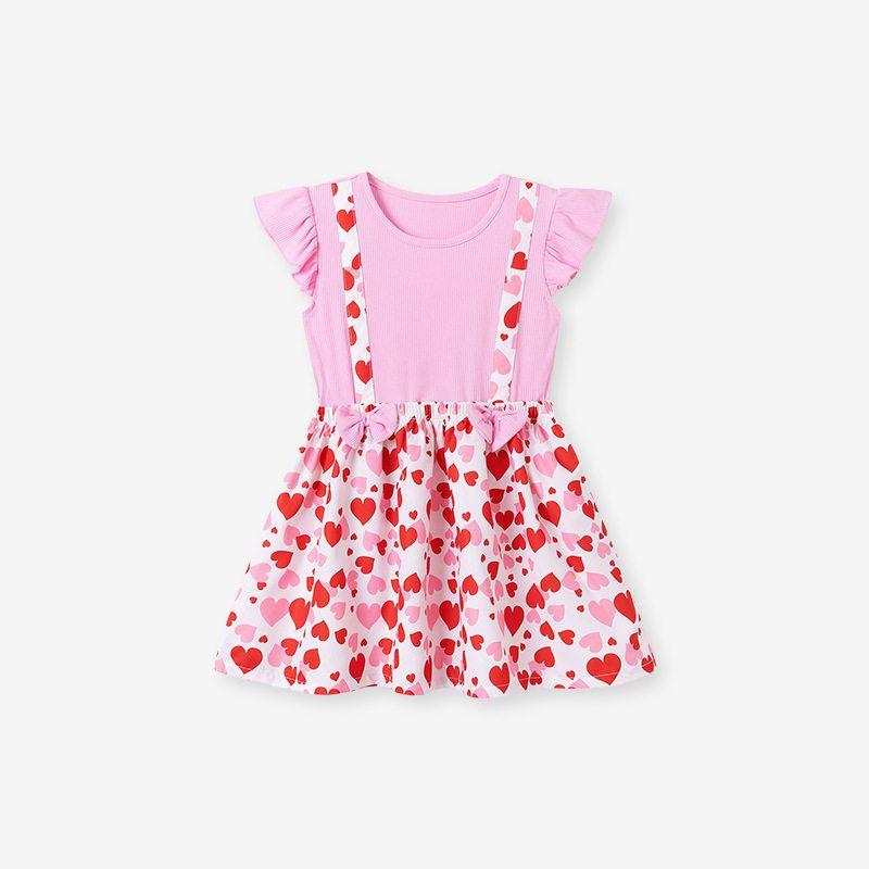 Cross-Border Factory Girls  Summer Dress, Cute Summer Ruffle Sleeve Children s Dress, European and American Girls  Dress Ks015 2Y (90cm)