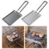 Small Grill Pans Barbecue Griddle Frying Pans Outdoor Picnic Grill Plate Rectangle Small Baking Pans Cooking Utensils