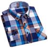 New Autumn Winter Fashion Men Casual Flannel Plaid Long Sleeve Shirts S-8XL Regular Fit Pocket Businessman Dress Shirts Daily