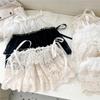 White Floral Ballet Lace Mesh Half Skirt - Women's Spring/Autumn Korean Style