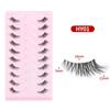 New Middle East cross-border cat eye false eyelashes, eye tail elongated transparent stem eyelashes 10 pairs flat factory