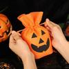 2pcsHalloween Pumpkin Gift Bags Holiday Party Candy Bags Snacks Chocolate Cookie Bags Gift Drawstring Packaging Bags