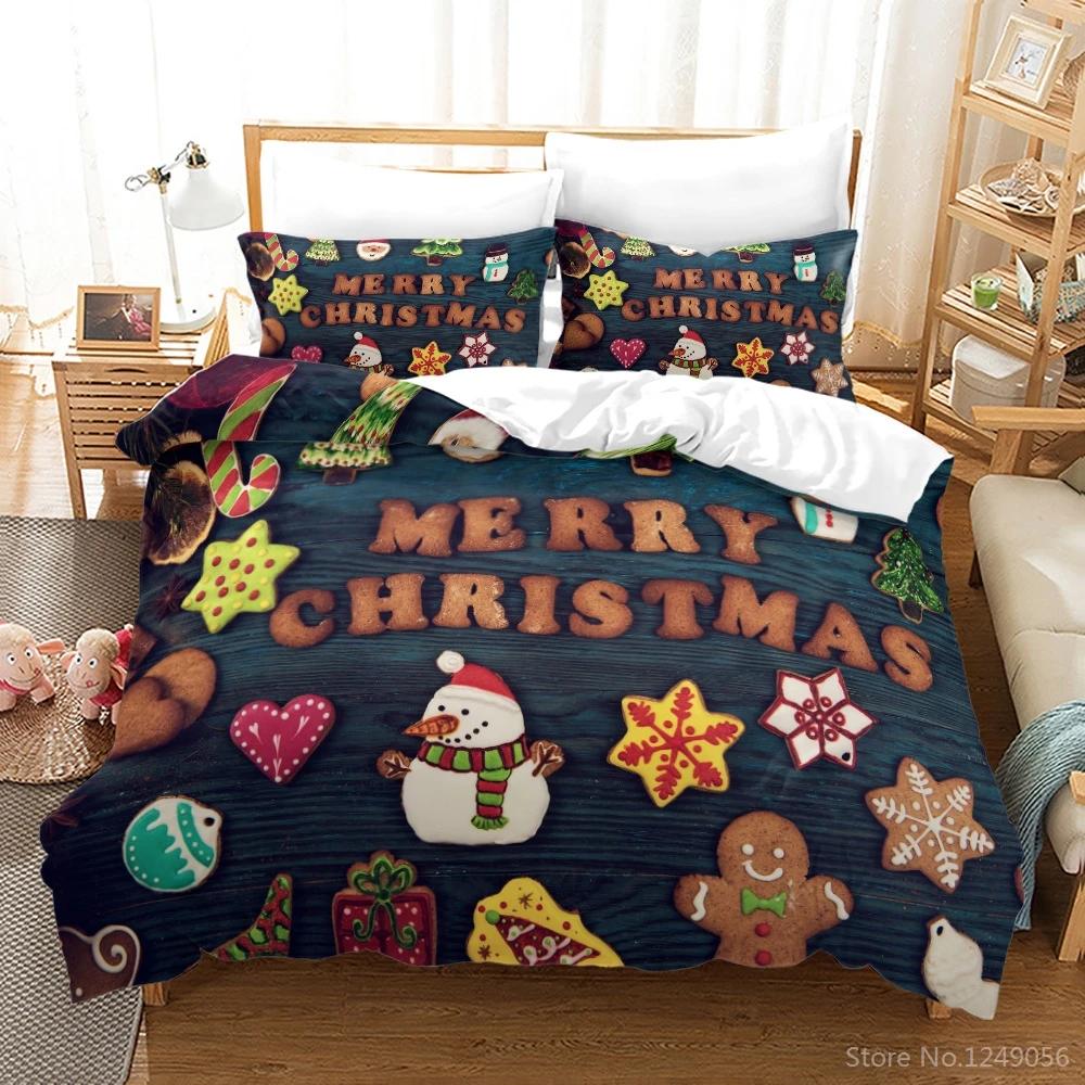 New Merry Christmas Printed 3d Bedding Set Boys/Girls/Adult Elegant Christmas Gift Twin Full Queen King Size for Bedroom Decors