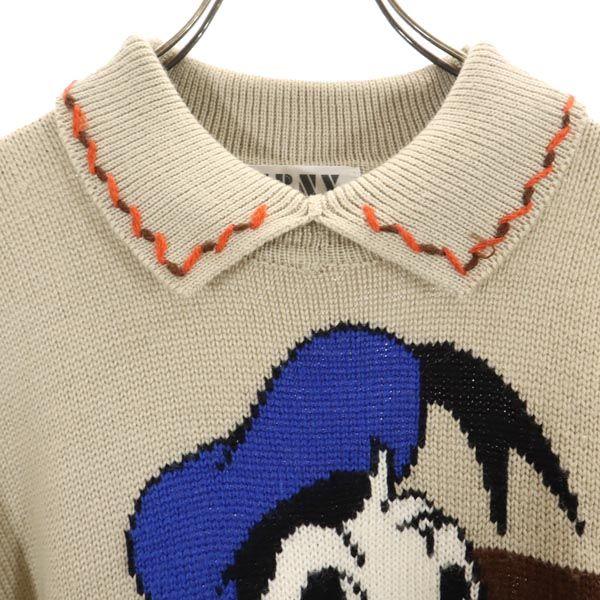 Walt Disney Company wool blend Long sleeve Donald duck knit sweater logo Women Used