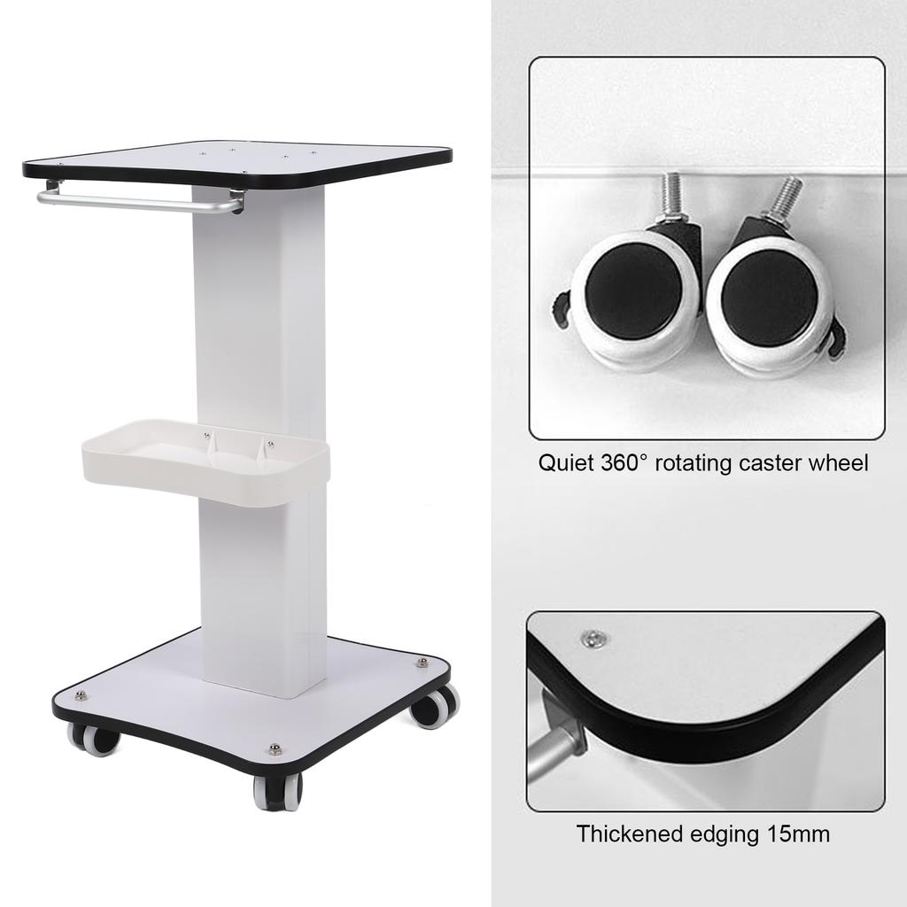 Beauty Salon Trolley Cart 360 Degree Rotating Silent Wheels Salon Spa Equipment Rolling Trolley Stand for Esthetician