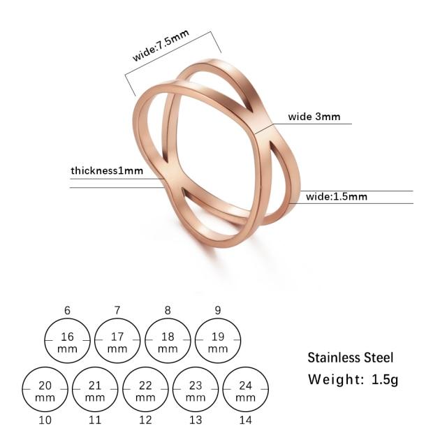 Stainless Steel Couple Rings Stylish Jewelry  Color Color Supernatural Cross Women 'S Men 'S Finger Ring Engagement Bridal Bridal Present Gift