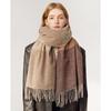 VICTORIA&VERA Autumn/Winter Striped Plaid Tassel Scarf