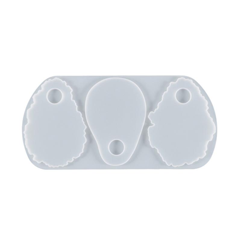 Cosmetic Makeup Palette Spatula Tool Resin Casting Mold Eye Shadow Makeup Irregular Round Palette Panel Mould Craft Tool