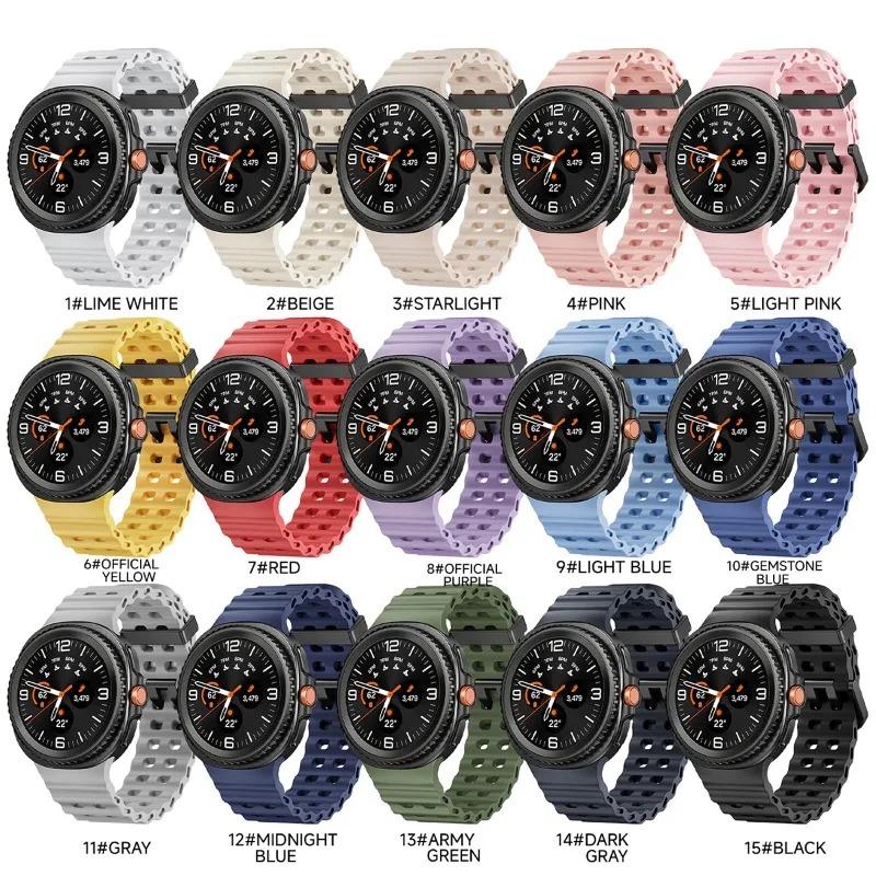 Sports Silicone Strap For Samsung Galaxy Watch 8 40 44mm Marine One-Tone Band Bracelet For Galaxy 8Classic 46MM Rubber Watchband