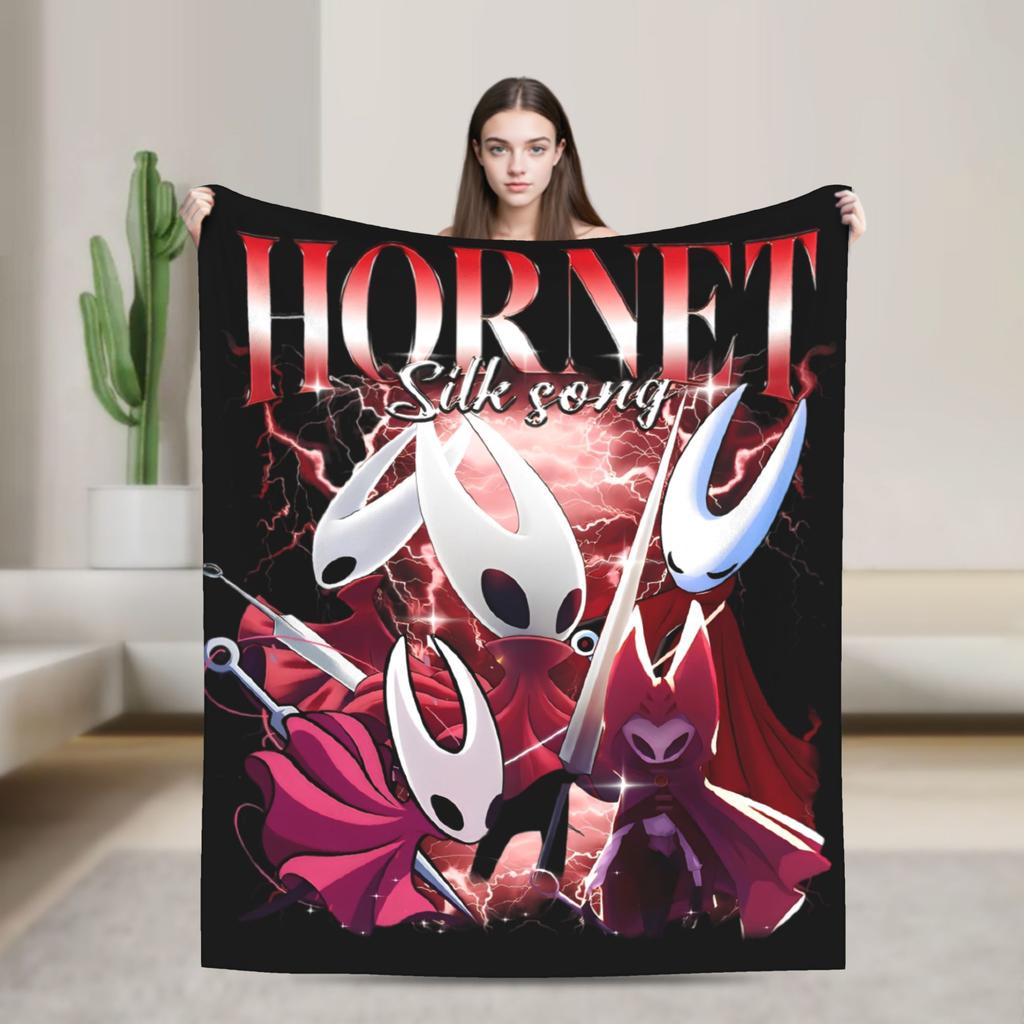 Hollow Knight Advanture Game Fashion Blanket Fleece Textile Decor Cartoon Cute Breathable Warm Throw Fashion Blankets for Bedding