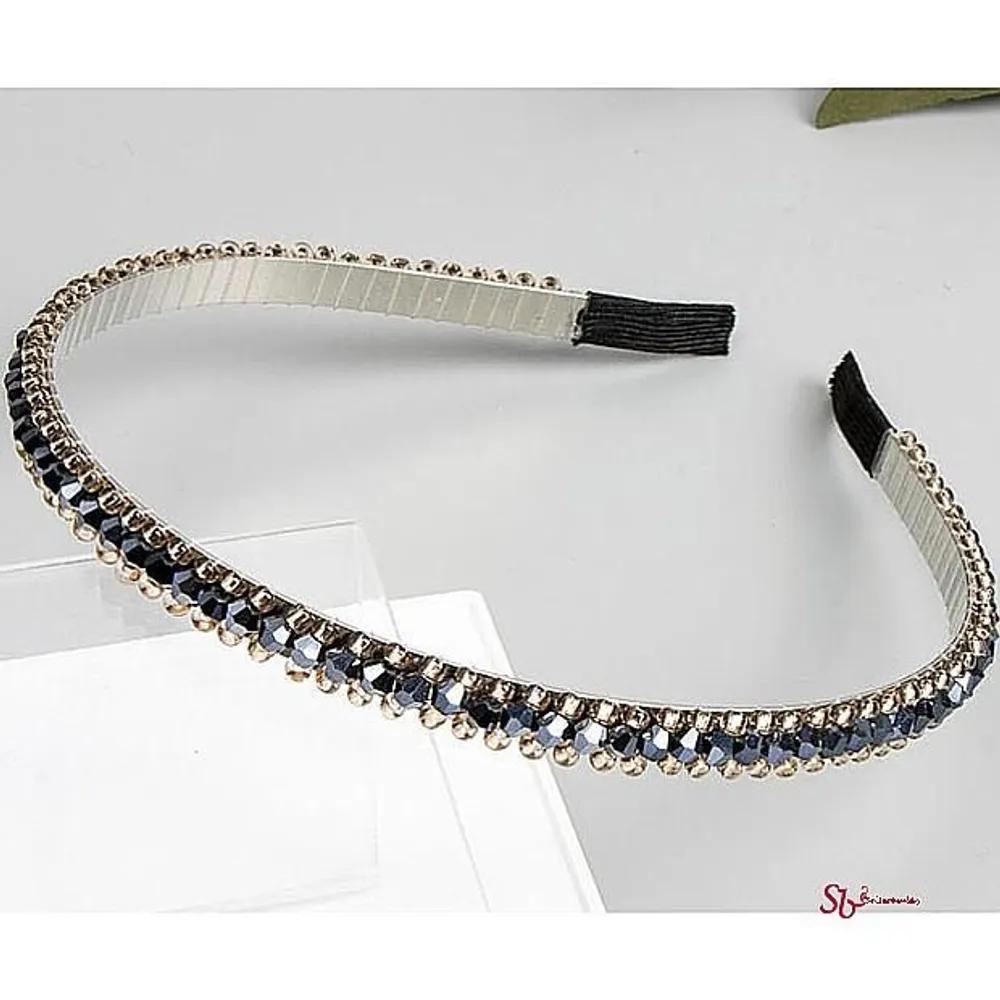 Headband Summer Thin Bling Party Look Jewel Cubic Hairband Women Ijk536