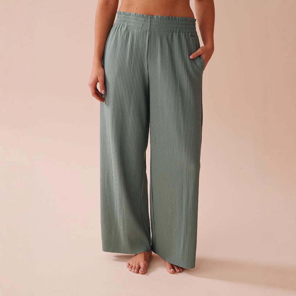 2025 Women's Spring Fashion: Mid-Waist Elastic Wide-Leg Pants