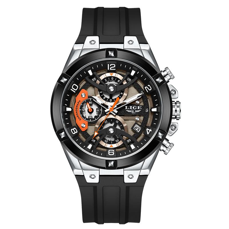 LIGE Military Watches Men Luxury Business Luminous Calendar Waterproof Silicone Mens Wristwatch Sports Casual Reloj Hommes