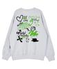 ASTRAL PROJECTION Graffiti Oversized Drop Shoulder Sweatshirt_White Melange