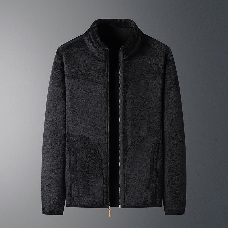 Unisex Outdoor Fleece Jacket: Warm, Windproof, Double-Sided Polar Fleece for Autumn/Winter.