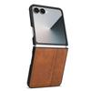 AZNS For Samsung Galaxy Z Flip7 5G Case Imprinted PU Leather Coated PC Phone Back Cover