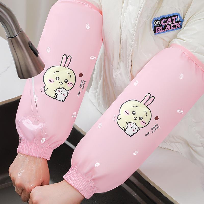 Winter Plush Waterproof Bear Cuff Sleeves: Stain and Oil-Resistant Kitchen and Housework Protection