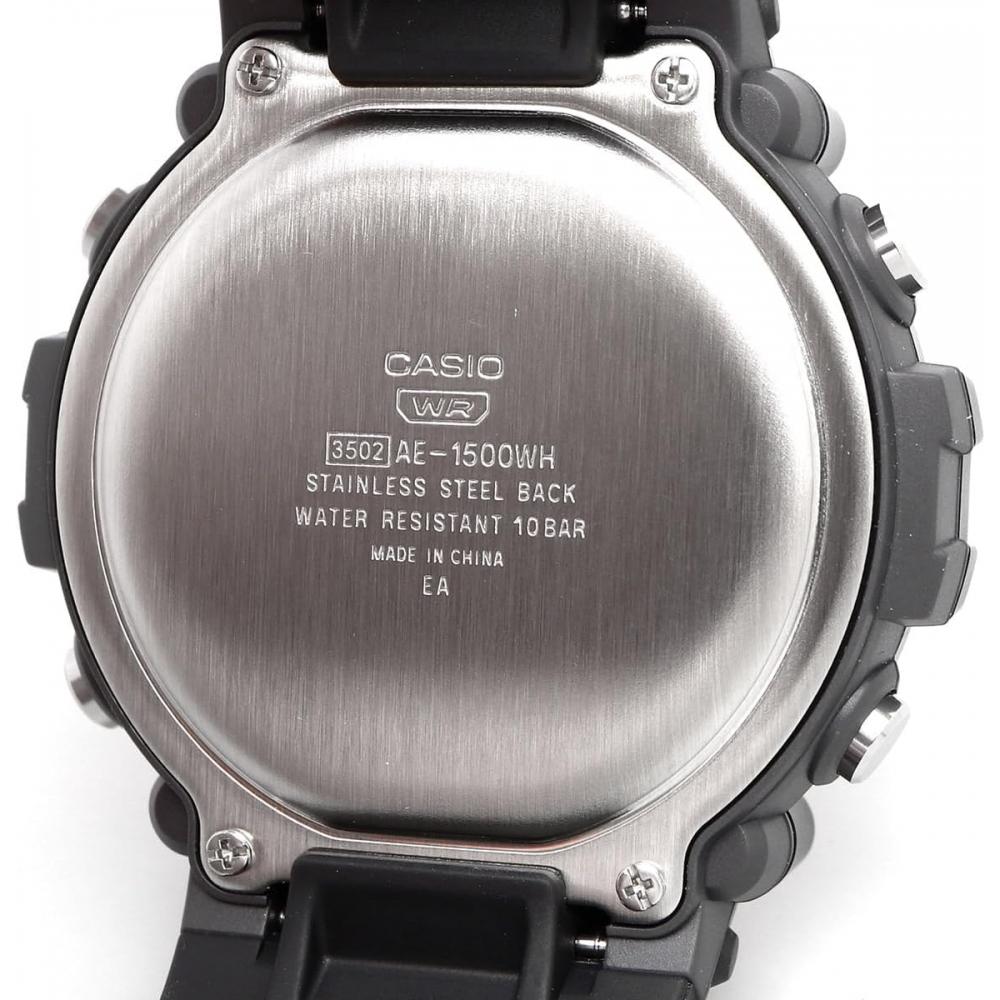 CaSio Standard Digital Watch Ae 1500whc 1av Men S Cheap CaSio Black Green Lcd