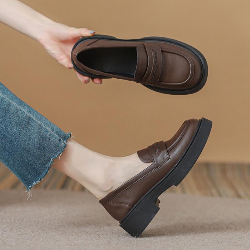 Fashion Mary Janes Women's Pumps 2025 Spring Autumn New British Style Mid Heels Shoes Retro Fashionable Soft Women Single Shoes