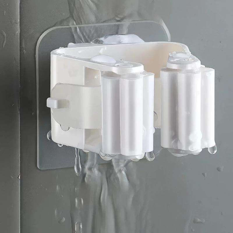 

1-piece Mop Holder Without Drilling, Easy To Install, Wall Mounted, No Drilling Required, Suitable for Kitchens and Bathrooms